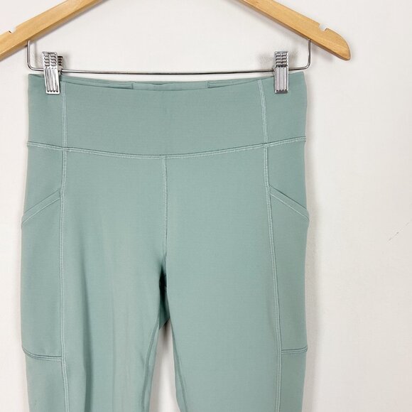 Lululemon Invigorate High Rise Crop Leggings Misty Glade Size 6 Women's - Picture 3 of 6